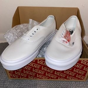 White Lace Up Vans